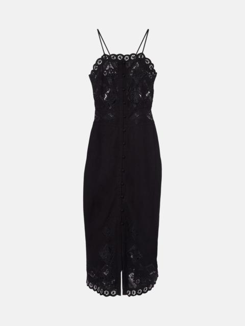 Isabel Marant Nelsane cotton and linen midi dress
