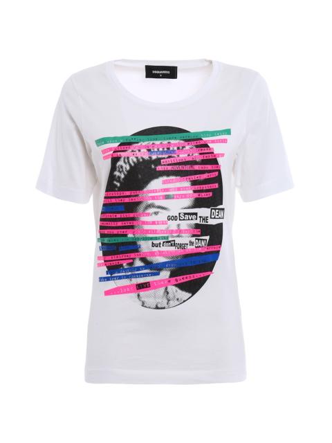 DSQUARED2 Logo Print Cotton T-Shirt "White" S772GC0975 S22844 100