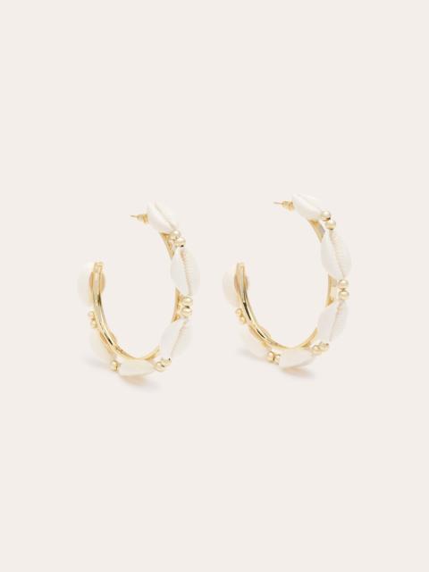 RAMY BROOK Casie Shell Beaded Hoops