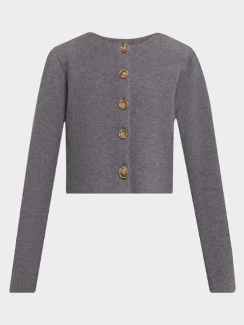 BRANDON MAXWELL Ryder Wool Knit Crop Jacket