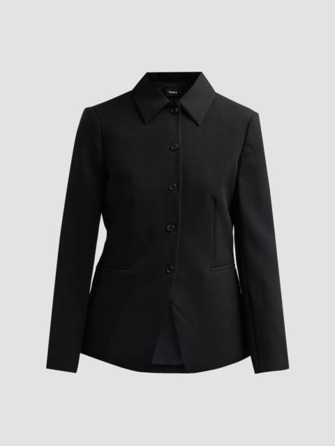 Theory Women's Slim Fit Collar Blazer - Black