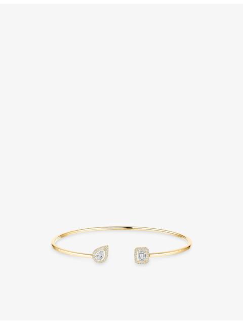 MESSIKA My Twin 18ct Gold And 0.35ct Diamond Flexi Bangle