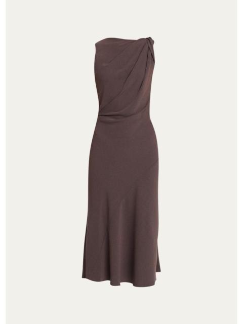 Theory Twisted Shoulder Midi Dress
