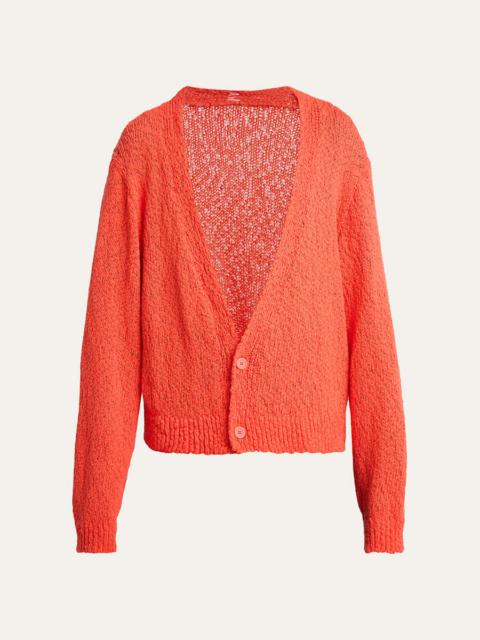 ISSEY MIYAKE Men's Cotton Knit Oversized Cardigan