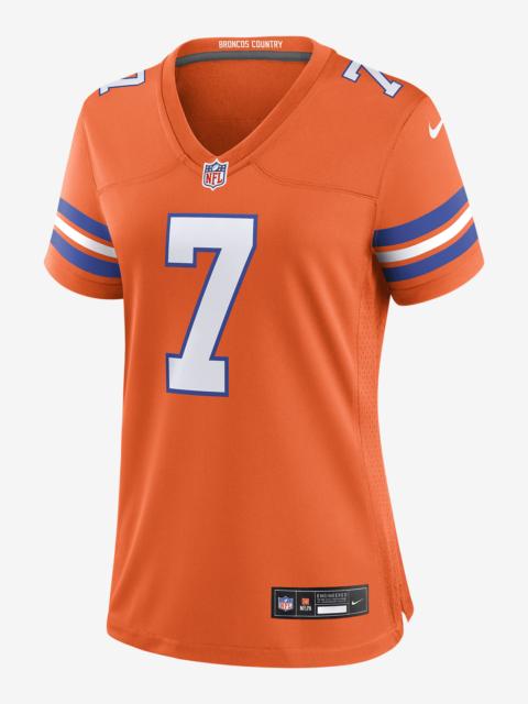 Nike John Elway Denver Broncos Women's Nike NFL Game Football Jersey