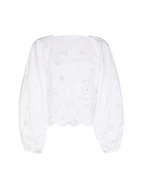 broderie anglaise blouse