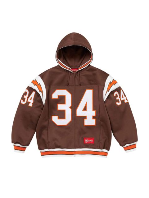 Supreme Football Zip Up Hooded Sweatshirt 'Brown'