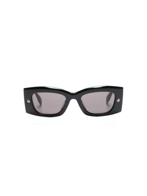 Alexander McQueen Spike Studs rectangle-frame sunglasses