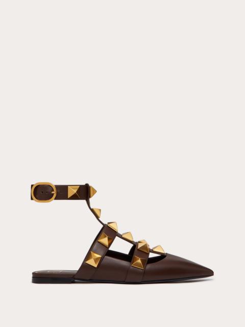 Valentino ROMAN STUD CALFSKIN BALLET FLAT