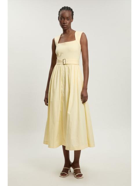 KAREN MILLEN Scoop Neck Jersey Cotton Mix Maxi Dress