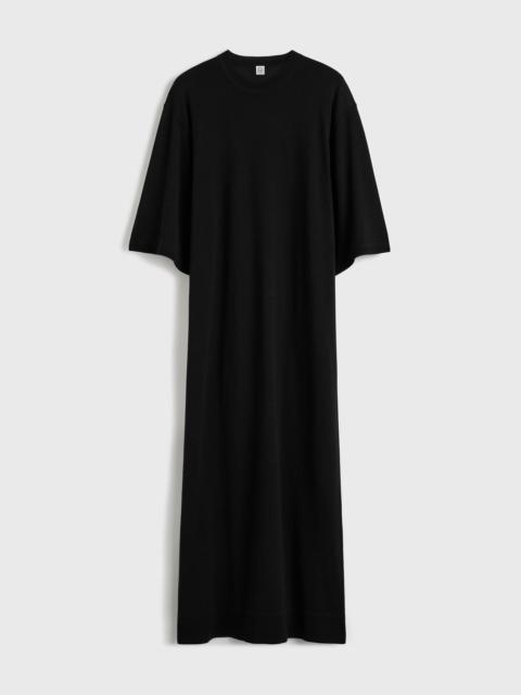 TOTEME Merino knit tee dress black