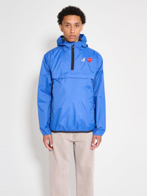 COMME DES GARÇONS PLAY X K-WAY LEON HALF ZIP JACKET  BLUE