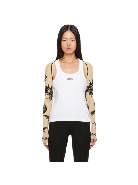 Jean Paul Gaultier Off-White 'Safe Sex' Cardigan