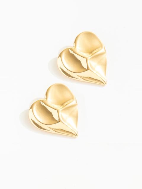 For Love & Lemons Cross Your Heart Stud Earrings