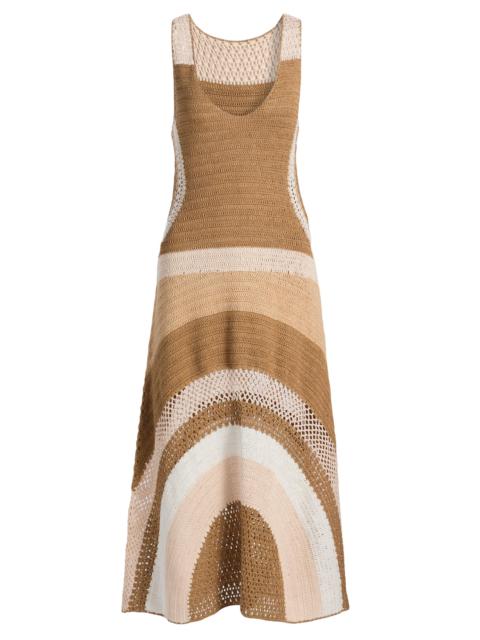 RAMY BROOK Women's Cadence Crochet Colorblock Midi-Dress - Sandstone Multi Colorblock