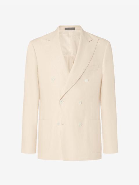 CORNELIANI White linen and lyocell jacket