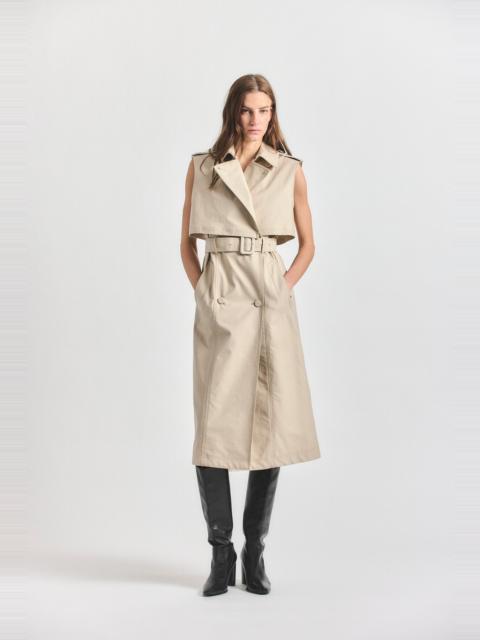 DEREK LAM 10 CROSBY REIGN SLEEVELESS TRENCH DRESS