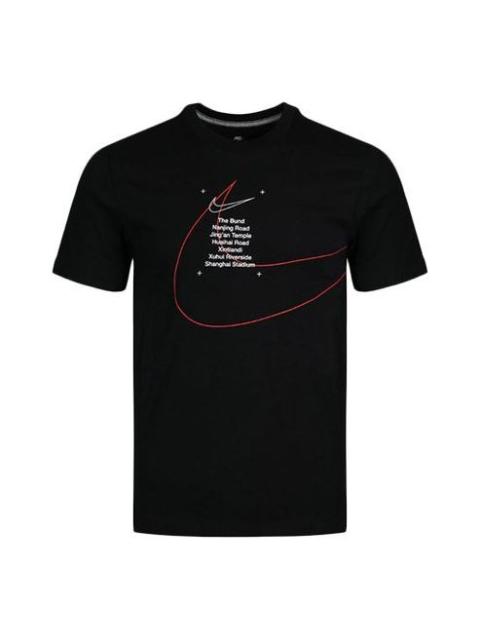 Nike Nike Alphabet Printing Casual Loose Round Neck Short Sleeve Black BV7074-010