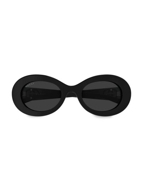 GUCCI Women's Montecarlo 51MM Oval Sunglasses - Black