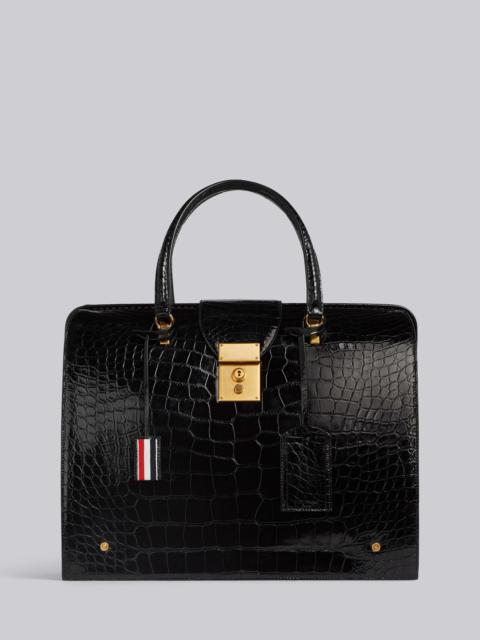 Thom Browne Mr. Thom Bag In Black Alligator