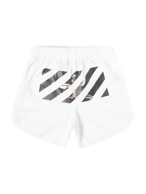 Off-White OFF-WHITE Caravaggio Arrows Mesh Shorts White/Multicolor