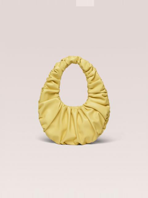 Nanushka ANJA BAGUETTE MINI - OKOBOR™ alt-leather ruched bag - Yellow