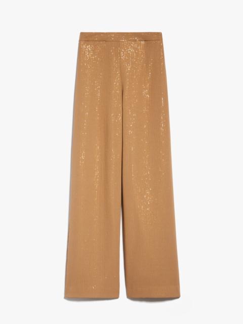 Wide trousers with sequins