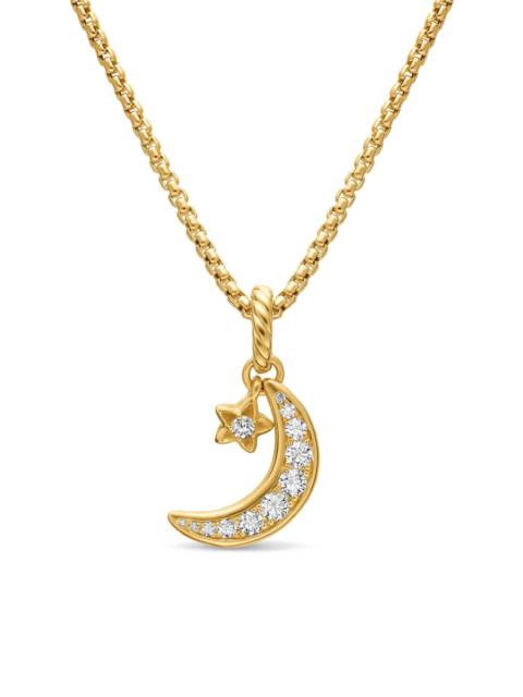 DAVID YURMAN Women's Crescent Amulet in 18K Yellow Gold with Diamonds, 16.5MM - Diamond