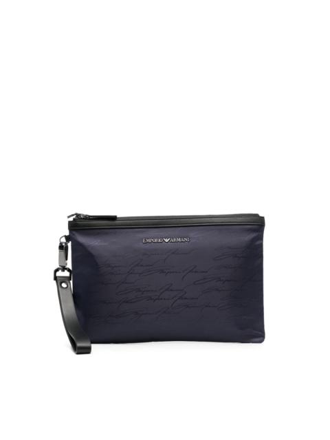 EMPORIO ARMANI logo-plaque wash-bag