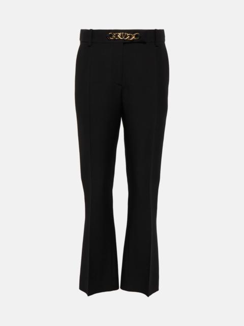 VLogo Chain wool and silk pants