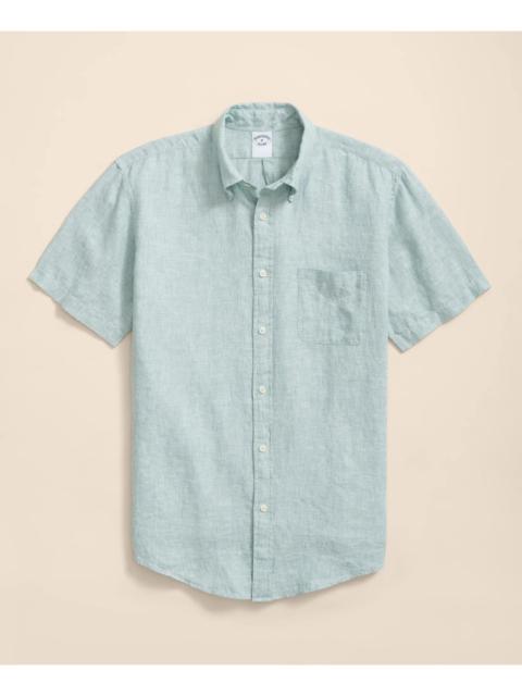 Brooks Brothers Irish Linen Short-Sleeve Sport Shirt