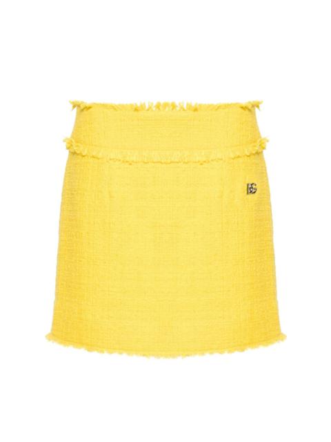 tweed A-line miniskirt