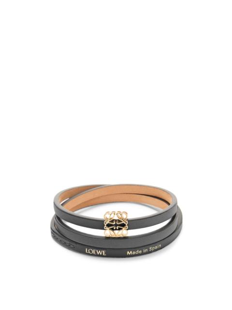 【LOEWE】TWIST BANGLE◆J920240X17 Twist bangle in calfskin White - LOEWE