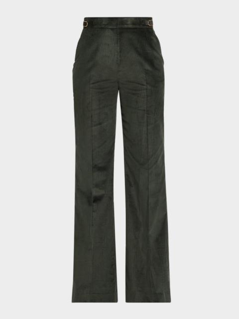 GABRIELA HEARST Vesta High-Waist Cotton Corduroy Pants