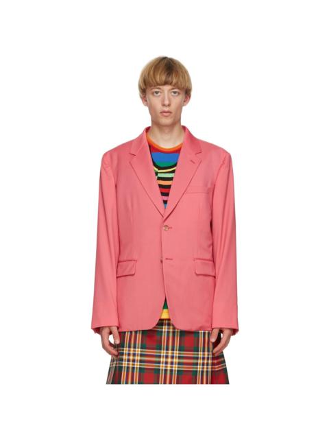 Comme des Garçons Homme Plus Pink Arm Slit Blazer