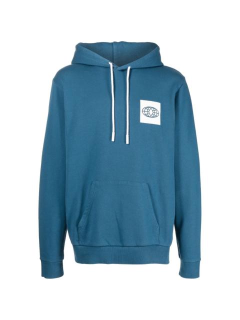 logo-print drawstring hoodie