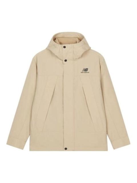 New Balance New Balance Logo Print Windproof Jacket 'Beige' AMJ23357-INC