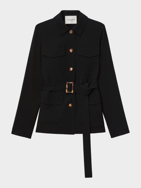 Lafayette 148 New York Belted Finesse Crepe Shirt Jacket
