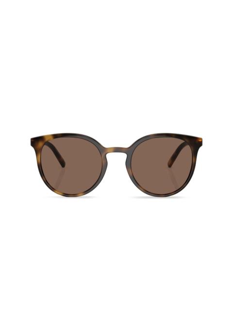 Dolce & Gabbana logo-chain round-frame sunglasses
