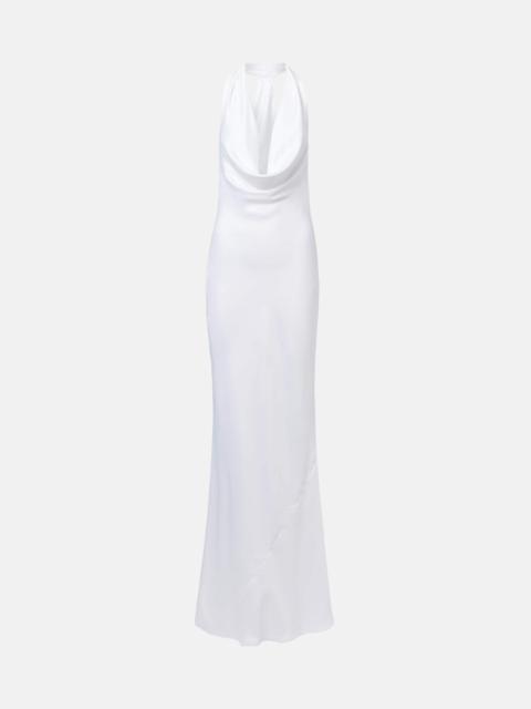 NORMA KAMALI Halterneck draped gown