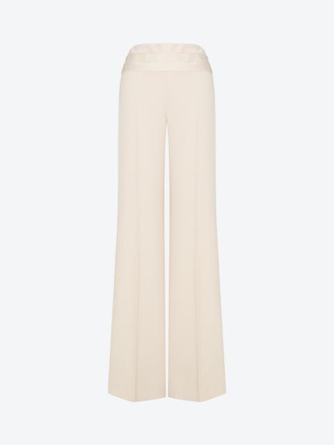 TUXEDO INSPIRED WOOL PALAZZO TROUSERS