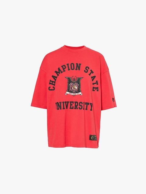 Champion Text-print relaxed-fit cotton-blend jersey T-shirt