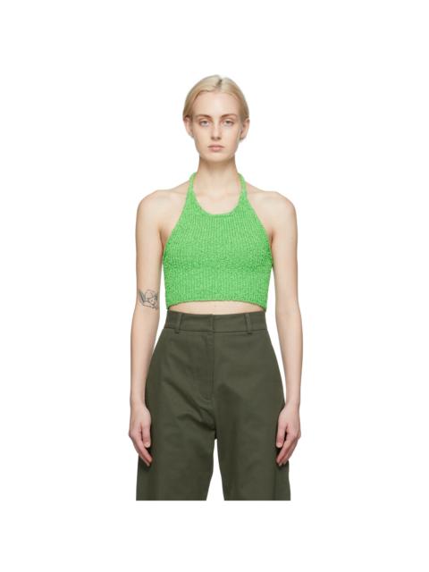 ARCH THE Green Halter Neck Tank Top