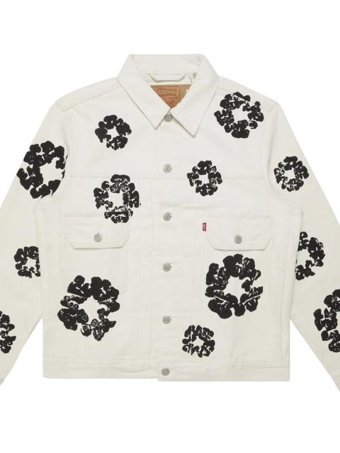 DENIM TEARS Levi's 'All Over Wreath' Denim Jacket "White" DT954