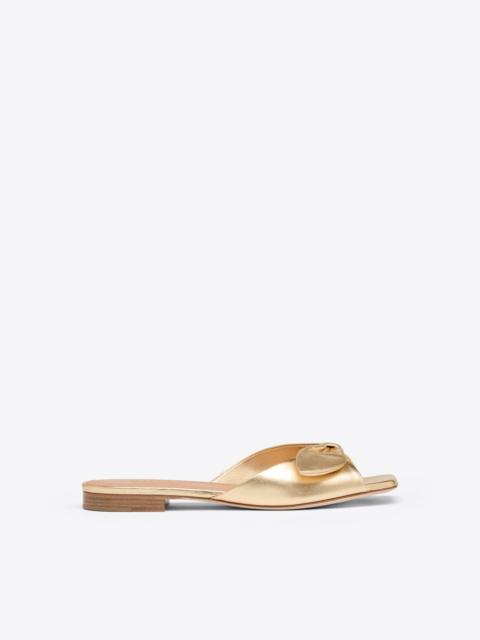 MALONE SOULIERS Vargas Gold Metallic Leather Flats