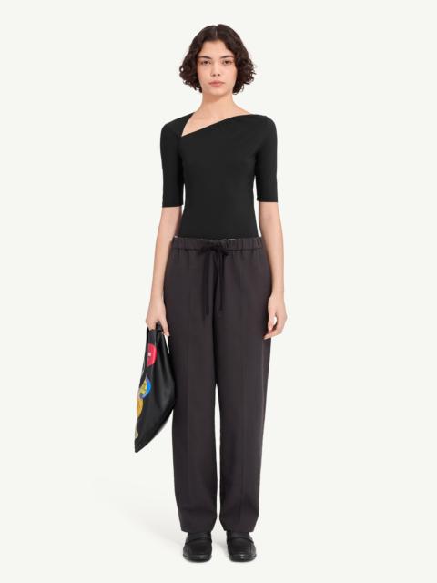 MM6 Maison Margiela Numbers logo Lycra jersey top