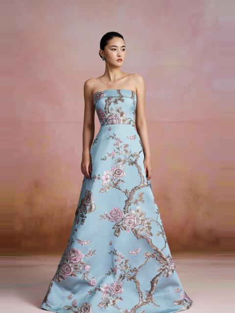 SAU LEE JORDANA BROCADE GOWN
