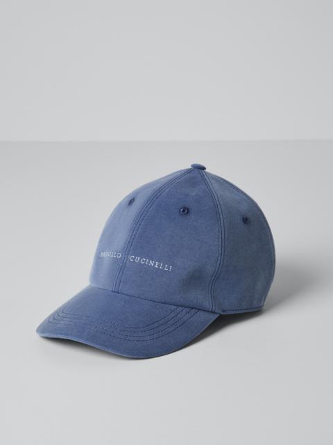 Brunello Cucinelli Baseball cap in twisted cotton gabardine with embroidery