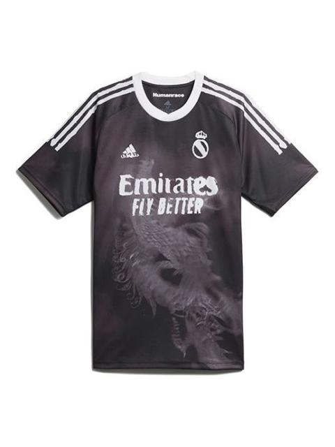 adidas x Crossover Printing Soccer/Football Sports Short Sleeve Jersey real Madrid Black GJ9110