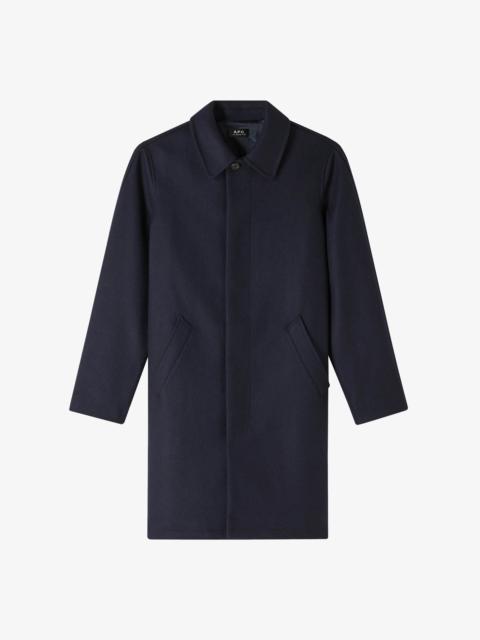 A.P.C. AUSTER RAINCOAT - PERMANENT - NEAR BLACK - ITALIAN WOOL - A.P.C. READY-TO-WEAR